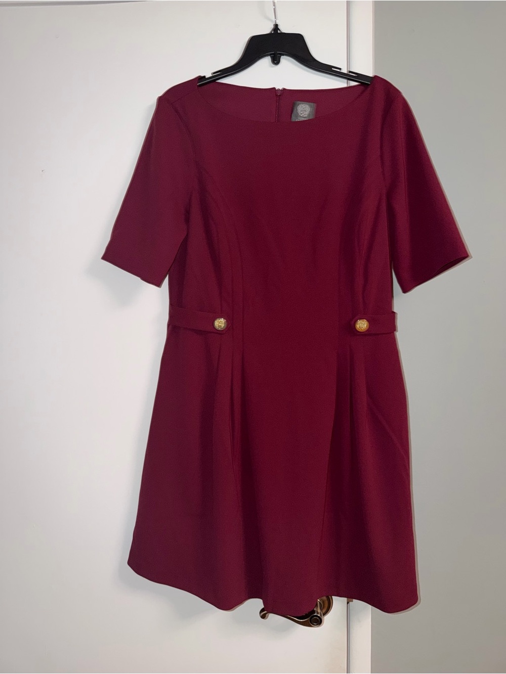 Vince Camuto NWT Dark Autumn Burgundy Studded Sheath Dress - 12